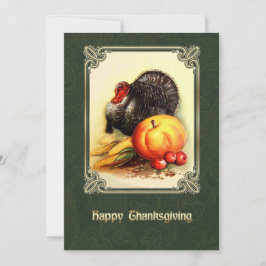 Vintage Art Janto de Ação de Graças Convites