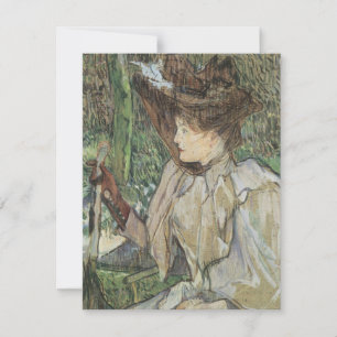 Vintage Art, Mulher com Luvas de Toulouse Lautrec