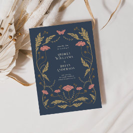 Vintage Art Nouveau Casamento Guarde o Cartão de D