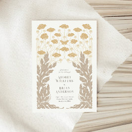 Vintage Art Nouveau Convite Para Casamento