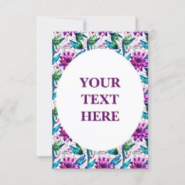 Vintage Art Nouveau Watercolor Convite Floral