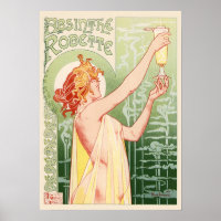 Vintage Art Nouveua-Style Belle Epoque poster