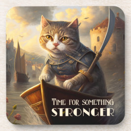 Vintage Art Warrior Cat Liquor Espresso Porta copo