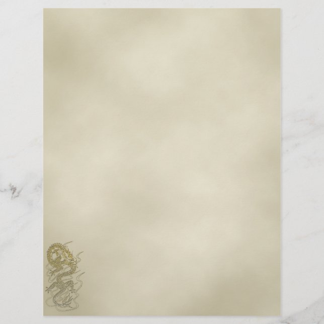 Vintage Asian Dragon Letterhead (Frente)