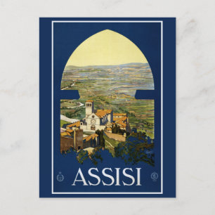 Vintage Assisi Itália cartão postal