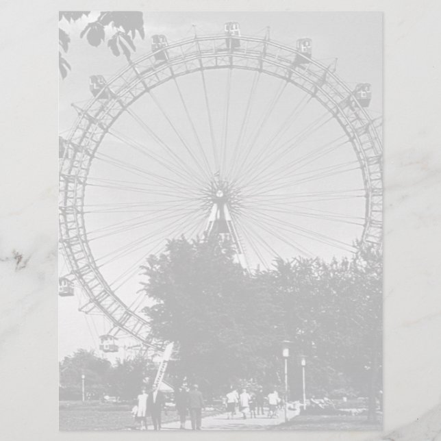 Vintage Áustria Viena Roda gigante da Prater (Frente)