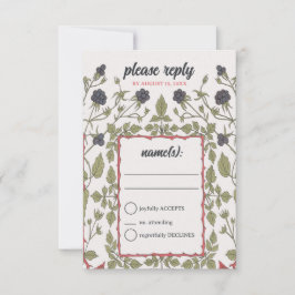 Vintage Autumn Blackberry RSVP
