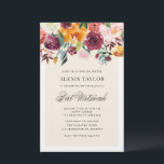 Vintage Autumn Blooms Bat Mitzvah Convite<br><div class="desc">Convide familiares e amigos para o seu evento com este convite de morcego floral personalizável. Apresenta flores de queda de aquarela e um fundo correspondente. Este convite do morcego floral mitzvah no outono será perfeito para eventos do outono ou outono. Personalize adicionando seus detalhes. Itens correspondentes estão disponíveis.</div>