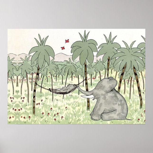 vintage babar impressão (Frente)