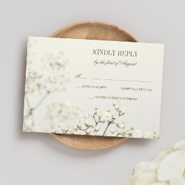 Vintage Baby's Breath Wedding RSVP
