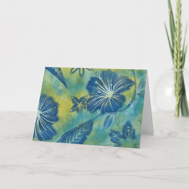 Vintage Balinese - Cartão de Saudação Batik (Frente)