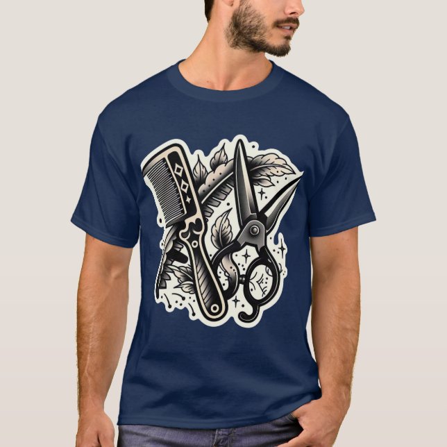Vintage Barber Flash Tatto T-Shirt 👕 (Frente)