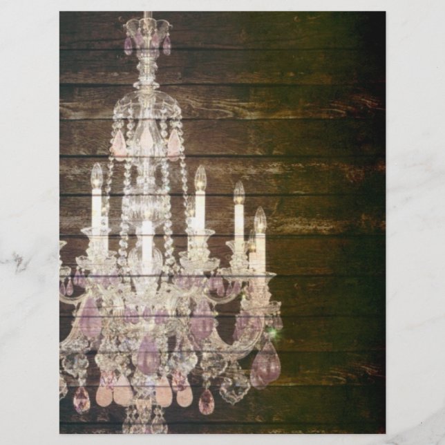 Vintage Barn Wood Chandelier Wedding (Frente)