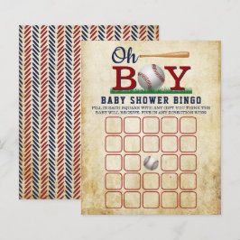 Vintage Baseball Boys - Chá de fraldas Bingo