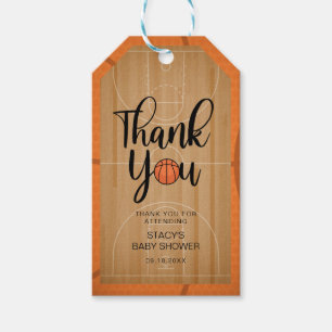 Vintage Basquete Obrigado Etiquetas De Presente
