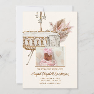 Vintage Bassinet Pampas Foto de Anúncio de Nascime