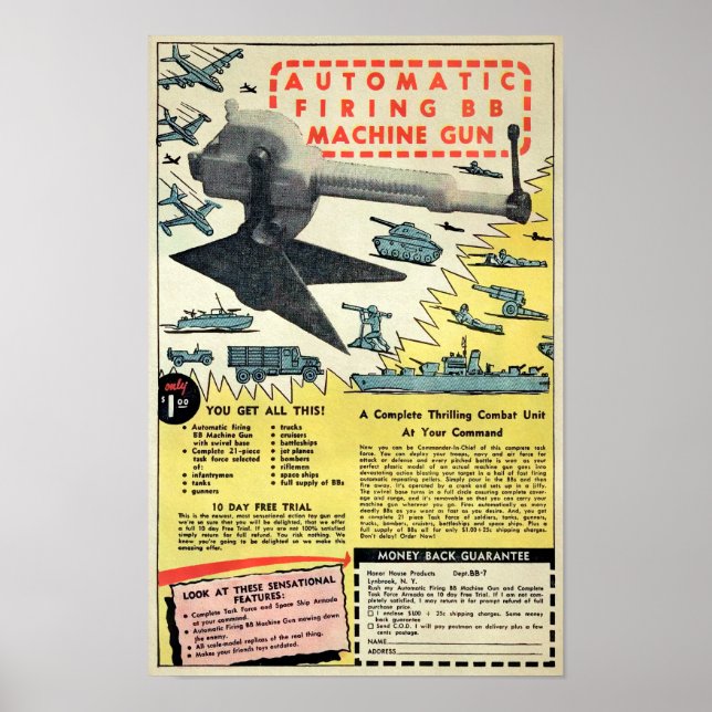 Vintage BB Gun Mail Order Ad Poster (Frente)