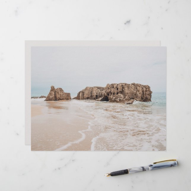 Vintage beach aesthetic scrapbook paper (Frente/Verso In Situ)