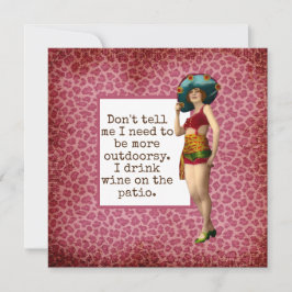 Vintage Beauty Bebendo Wine Funny Quote