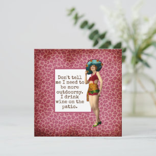 Vintage Beauty Bebendo Wine Funny Quote