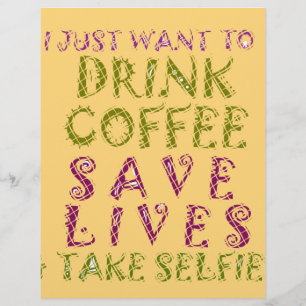 Vintage Beber café Salvar Vidas e Tirar Selifes