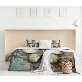 Vintage Beige e Blue Butterfly