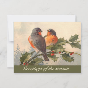 Vintage bird no cartão postal holandês