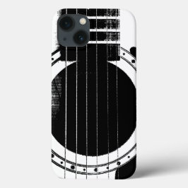 Vintage Black and White Guitar