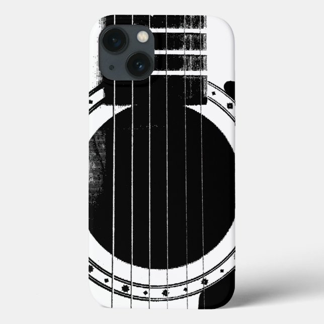 Vintage Black and White Guitar (Verso)