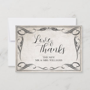 Vintage Black Art Deco Wedding Obrigado