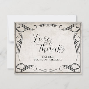 Vintage Black Art Deco Wedding Obrigado