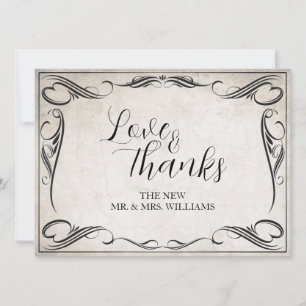 Vintage Black Art Deco Wedding Obrigado