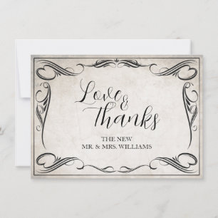 Vintage Black Art Deco Wedding Obrigado