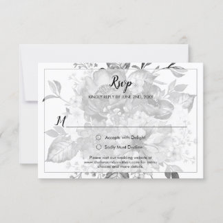 Vintage Black Cinzas e White RSVP