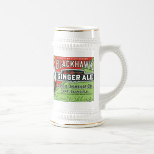 Vintage Black Hawk Ginger Ale Caneca de cerveja