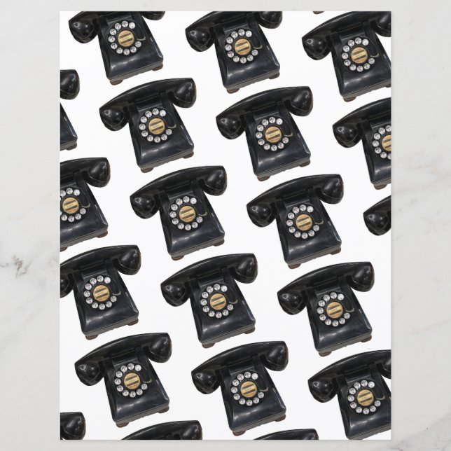 Vintage Black Rotular Phone (Frente)