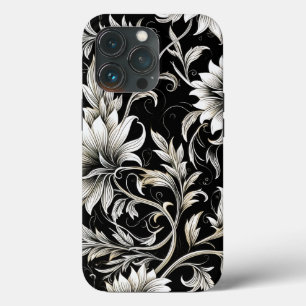 Vintage Black & White Floral