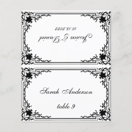 Vintage Black White Guest Name