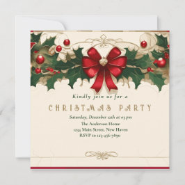 Vintage Blooms: Convite de Natal Retro