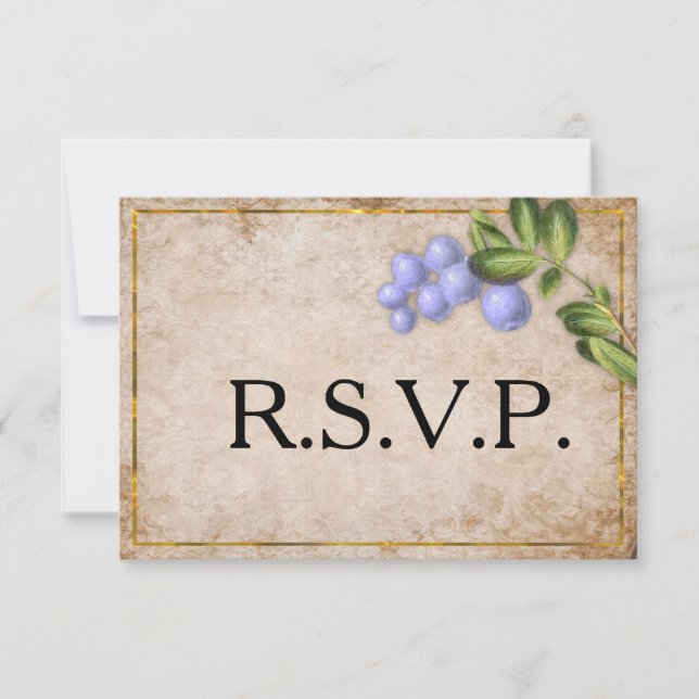 Vintage Blue Berries - RSVP (Frente)