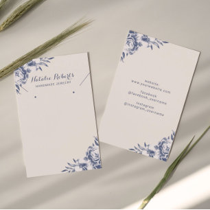 Vintage Blue Floral Jewelry Earring