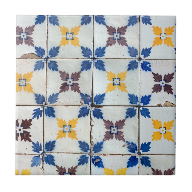 Vintage Blue Star Azulejo (Frente)