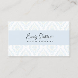 Vintage Blue Wedding Celebrant Cartão de visita
