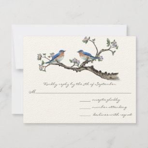 Vintage Bluebird Wedding RSVP