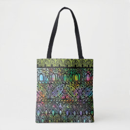 Vintage Boho Staint Glass Pattern Tote Bag