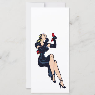 Vintage Bonito Loura Retro Glamor Girl Pinup