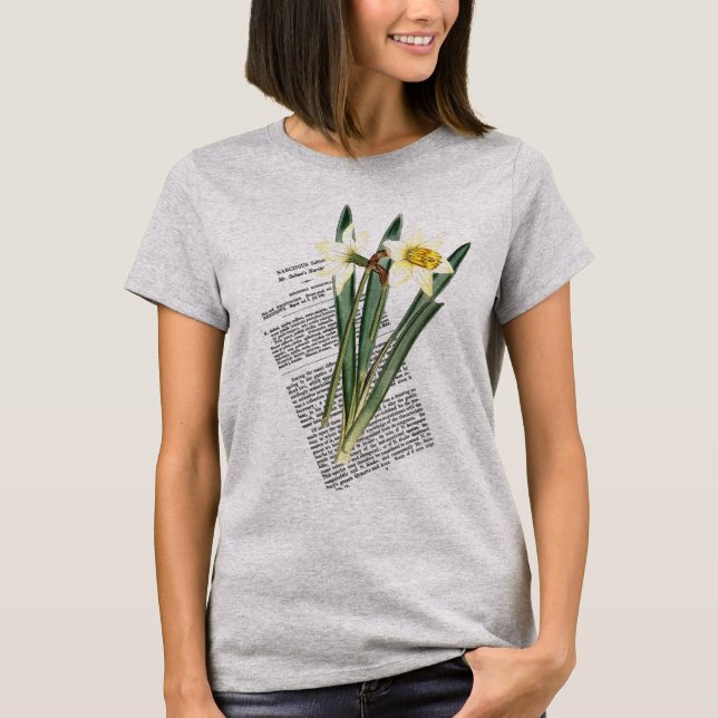 Vintage Botanical Narciso T-Shirt (Frente)