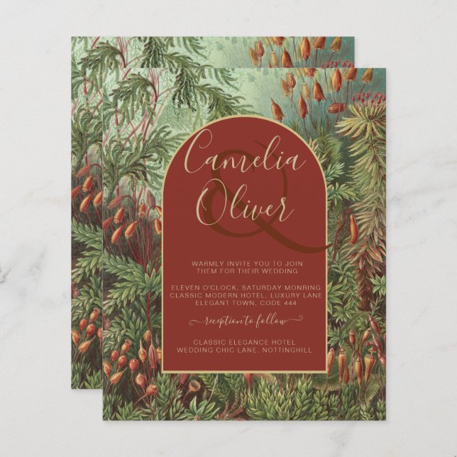 Vintage Botanical Terracotta Florals Arch WEDDING (Frente/Verso)