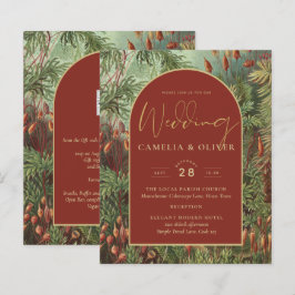 Vintage Botanical Terracotta Florals Arch WEDDING