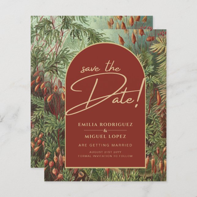 Vintage Botanical Terracotta Florals Arch WEDDING (Frente/Verso)